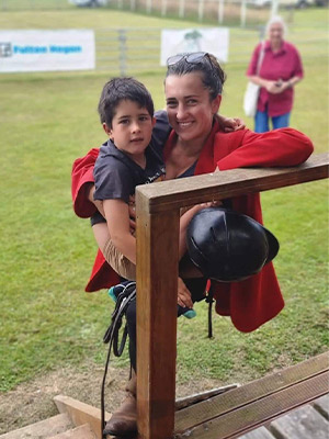 Gina Tuanui with son Bill