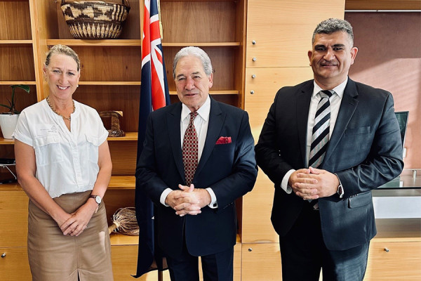 Mayor Monique Croon, Deputy Prime Minister, Rt Hon Winston Peters, and CE Paul Eagle